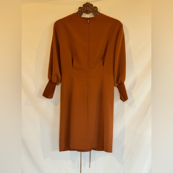 Tibi Rust Dress with Lace-Up Detail - Picture 10 of 13